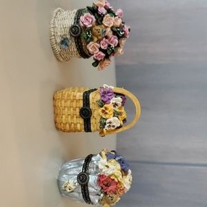 Set of 3 Floral Boyd's Bears Treasure Boxes